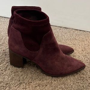 Sole Society Maroon Sock Booties